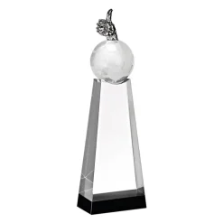 Pokal & Glasblock^Fan Unikate Fußballtrophäe Daumen hoch Pokal 26cm