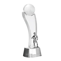 Pokal & Glasblock^Fan Unikate Fußballtrophäe Fußballstar Pokal 25cm