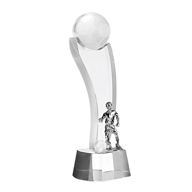 Pokal & Glasblock^Fan Unikate Fußballtrophäe Fußballstar Pokal 25cm