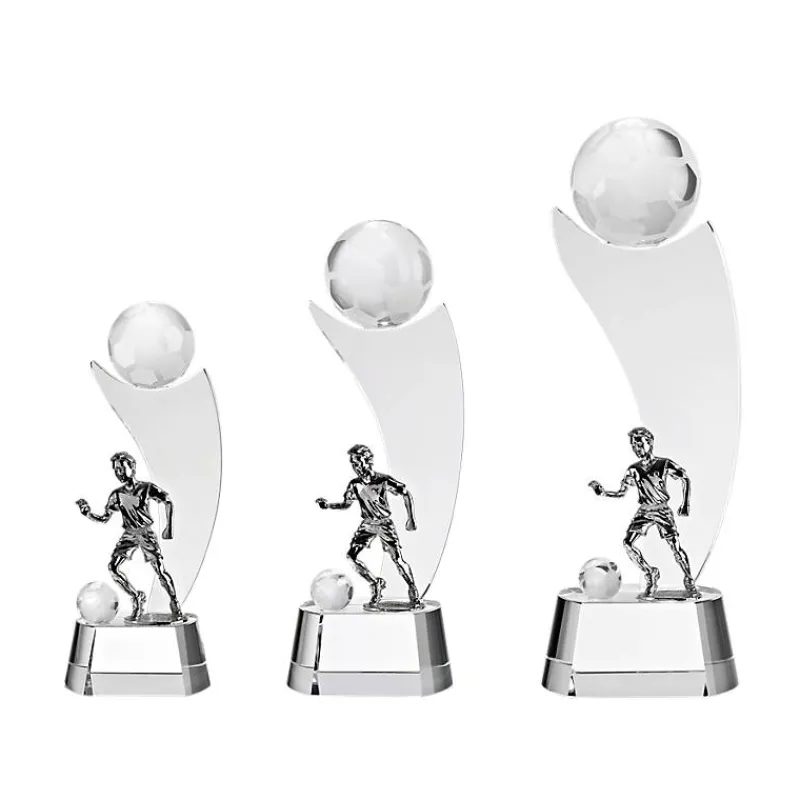 Pokal & Glasblock^Fan Unikate Fußballtrophäe Fußballstar Pokal 25cm