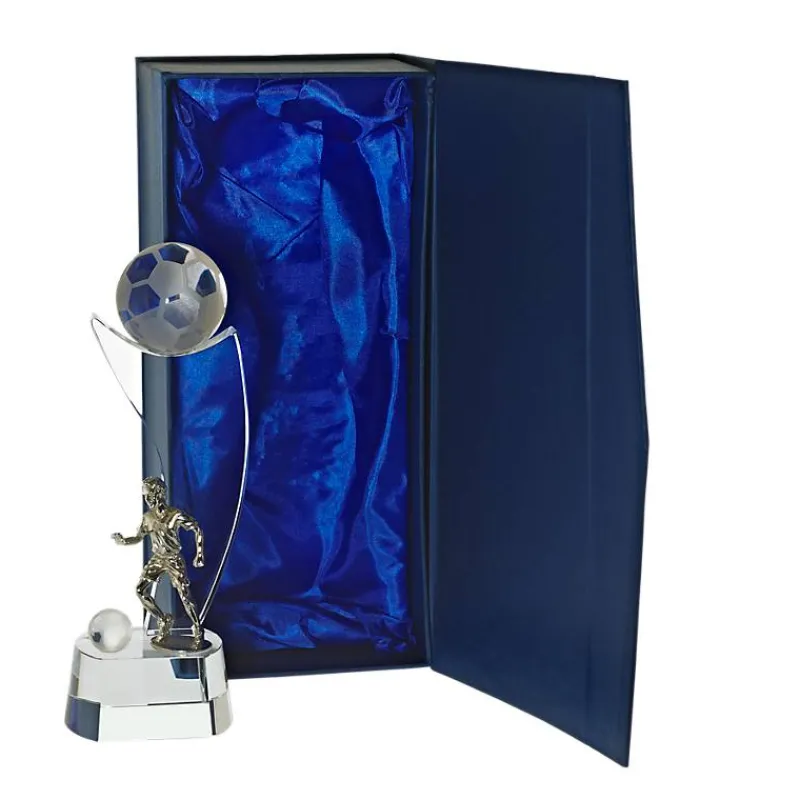 Pokal & Glasblock^Fan Unikate Fußballtrophäe Fußballstar Pokal 21cm