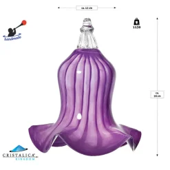 Blüten^Art Glass Gartenblume hängend Gartenflair 26 cm inkl. Stab