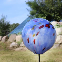 Kugeln & Zapfen^Cristalica GmbH Gartenkugel Bodenkugel 30 cm (mit Scheibe und Stab)