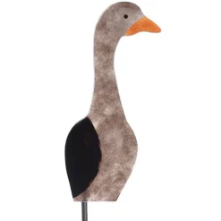 Tiere & Figuren^Cristalica Gartenstecker Gans klein 55 cm schwarz-klar Fusing-Glas