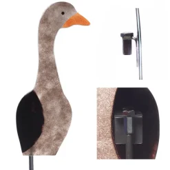 Tiere & Figuren^Cristalica Gartenstecker Gans klein 55 cm schwarz-klar Fusing-Glas