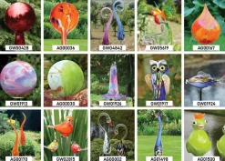 Sonstiges^Cristalica Gartenstecker Glasbild Ballon bunt Fusing 43 cm inkl. Stab