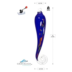 Kugeln & Zapfen^Art Glass Gartenzapfen hängend groß Gartenflair 43 cm mit Stab