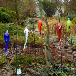 Kugeln & Zapfen^Art Glass Gartenzapfen hängend klein Gartenflair 30 cm mit Stab