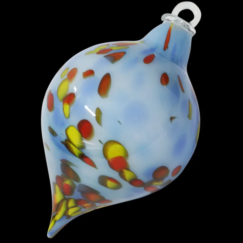 Kugeln & Zapfen^Cristalica GmbH Gartenzwiebel Glaszwiebel zum Hängen Höhe ca. 29cm mit Gebogener Stab