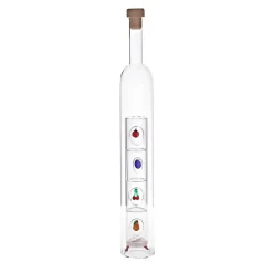 Geburtstag|Flaschen^Fan Unikate Geschenkflasche Früchte Flasche mit Gläsern 375ml