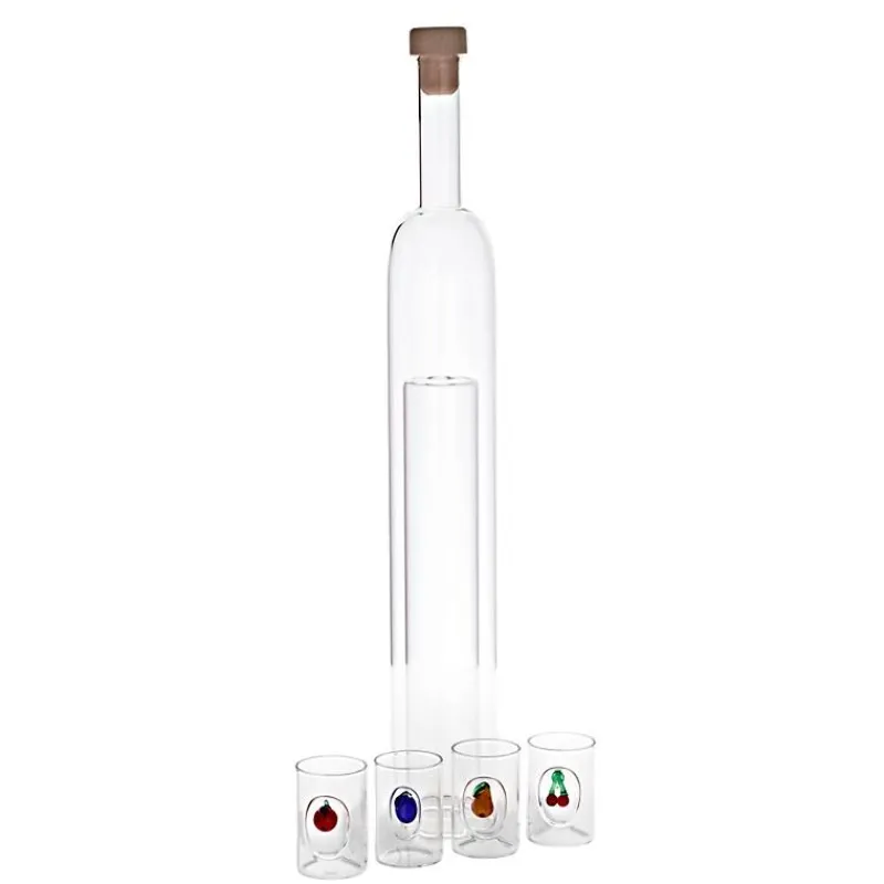 Geburtstag|Flaschen^Fan Unikate Geschenkflasche Früchte Flasche mit Gläsern 375ml