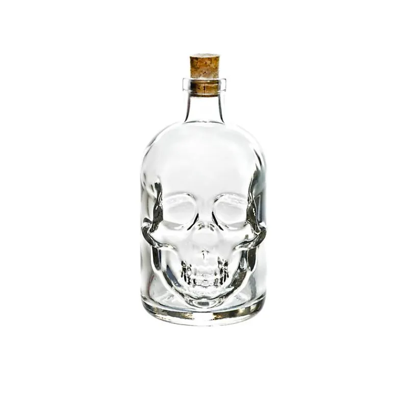 Männer|Halloween^Fan Unikate Geschenkflasche Totenkopf Präsent 500ml leer