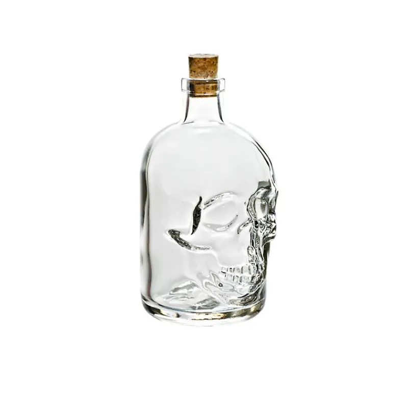 Männer|Halloween^Fan Unikate Geschenkflasche Totenkopf Präsent 500ml leer