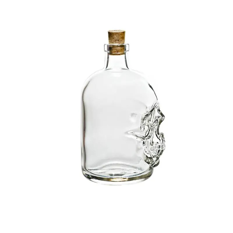 Männer|Halloween^Fan Unikate Geschenkflasche Totenkopf Präsent 500ml leer