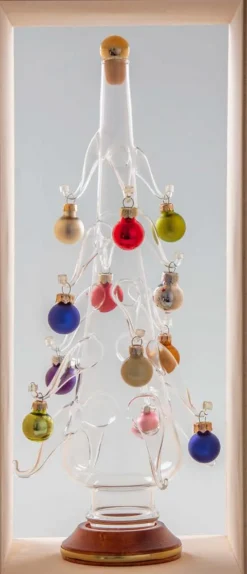 Sport & Hobby|Flaschen^Glasware Geschenkflasche Weihnachtsbaum Präsent 350 ml