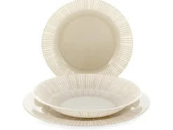 Teller & Platten^Glaswaren sonstige Geschirrset Stria Teller 18-tlg Opalglas