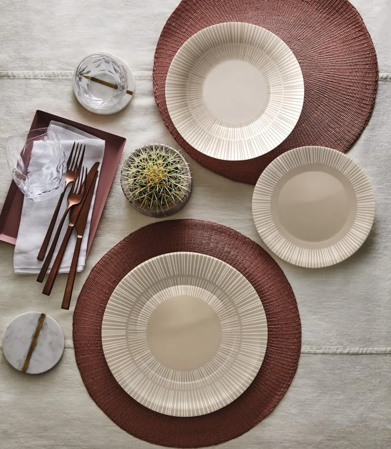 Teller & Platten^Glaswaren sonstige Geschirrset Stria Teller 18-tlg Opalglas