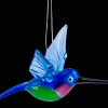 Kinder|Frauen^Cristalica Glas Hängevogel Kolibri Blau/Bunt Breite ca. 10,5cm, Fensterdeko Handarbeit