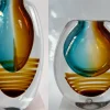 Vasen|Ostern^Cristalica Glas Vase Modern Blau/Amber/Transparent Handarbeit
