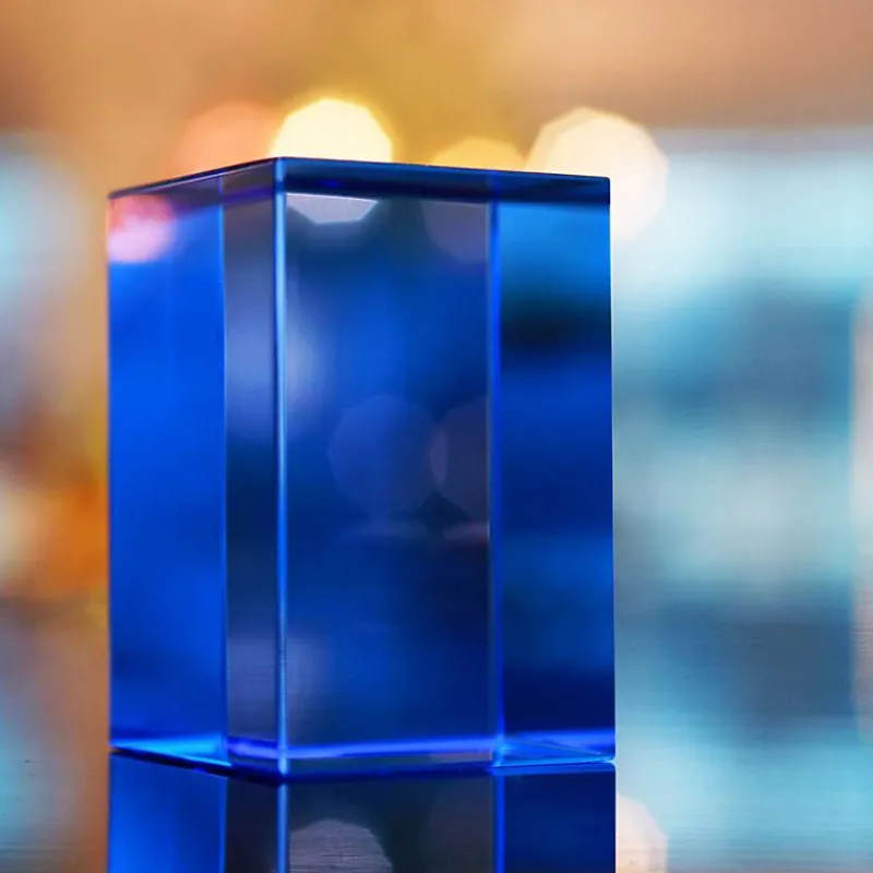 Pokal & Glasblock^Fan Unikate Glasblock Cube Broca Pokal 6cm