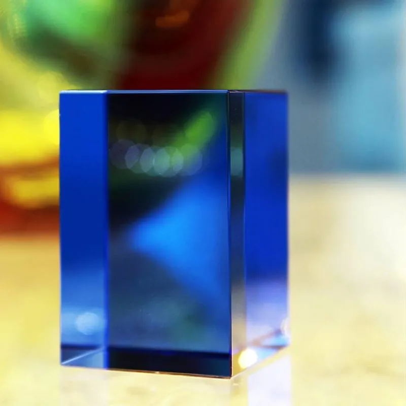 Pokal & Glasblock^Fan Unikate Glasblock Cube Broca Pokal 6cm