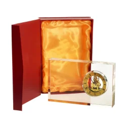 Uhren^Cristalica Glasblockuhr