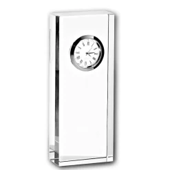 Uhren^Cristalica Kingdom Glasblockuhr 15cm