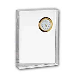 Uhren^Cristalica Kingdom Glasblockuhr 14x10cm