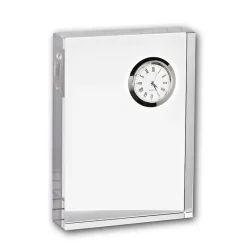 Uhren^Cristalica Kingdom Glasblockuhr 14x10cm