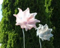 Blüten^Cristalica Glasblüte Italy 22 cm mit Stab