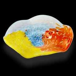 Blüten^Art Glass Glasblume Ø ca. 26 cm in Farben inkl. Stab