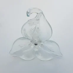 Blumen|Besteck & Zubehör^Cristalica Glasblume klar Strassstein crystal Tischdekoration Serviettenring 14cm Handmade