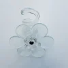 Blumen|Besteck & Zubehör^Cristalica Glasblume klar Strassstein schwarz Tischdekoration Serviettenring 10cm Handmade