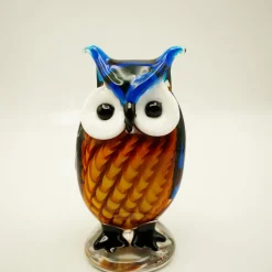 Halloween|Tiere & Figuren^Cristalica Glasfigur Eule Höhe ca. 19,5cm Handarbeit