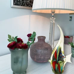 Tiere & Figuren|Meerestiere^Cristalica Glasfigur Fisch Höhe ca. 24,5cm Bunt Handarbeit