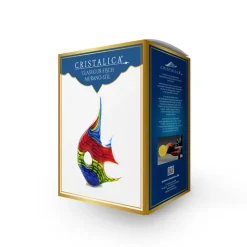 Tiere & Figuren|Meerestiere^Cristalica Glasfigur Fisch Murano-Stil Höhe ca. 29,5cm Bunt Handarbeit