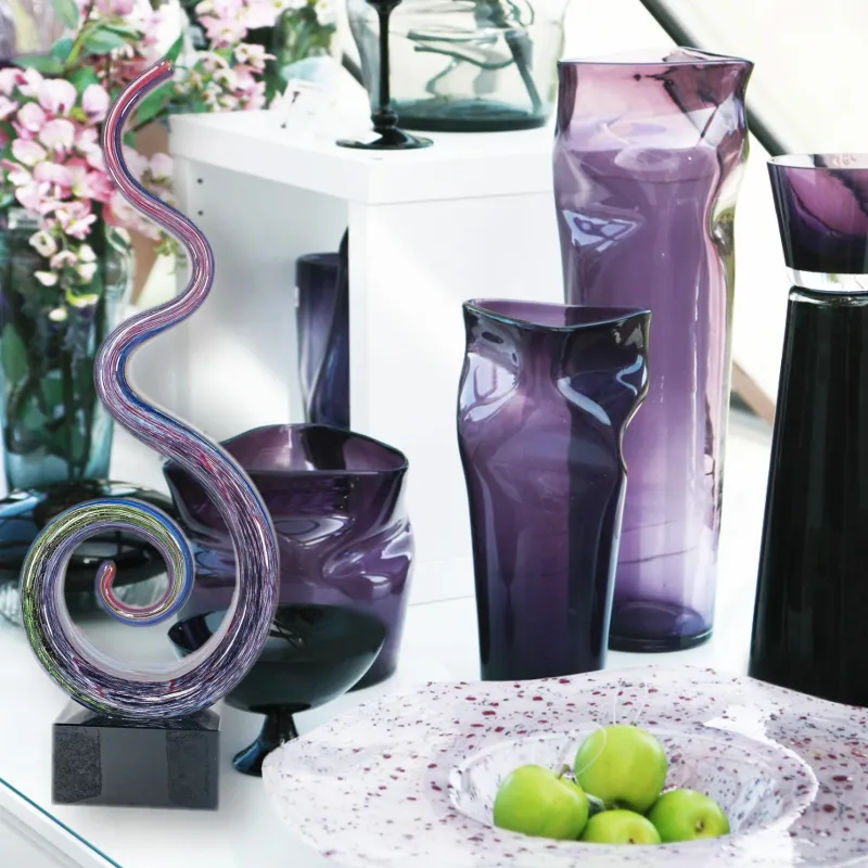 Skulpturen|Skulpturen^Cristalica Glasfigur Glasskulptur Multicolor Höhe ca. 23cm Handarbeit