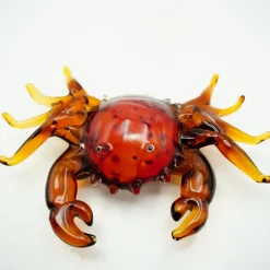 Tiere & Figuren|Meerestiere^Cristalica Glasfigur Krebs Höhe ca. 6cm/Länge ca. 25cm Handarbeit