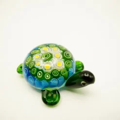 Valentienstag|Tiere & Figuren^Cristalica Glasfigur Schildkröte Höhe ca. 5,5cm/ Länge ca. 11cm Bunt Handarbeit