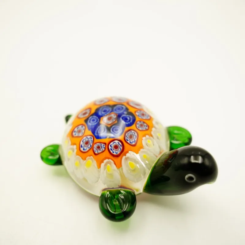 Valentienstag|Tiere & Figuren^Cristalica Glasfigur Schildkröte Höhe ca. 5,5cm/ Länge ca. 11cm Bunt Handarbeit