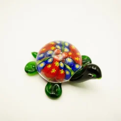 Valentienstag|Tiere & Figuren^Cristalica Glasfigur Schildkröte Höhe ca. 5,5cm/ Länge ca. 11cm Bunt Handarbeit