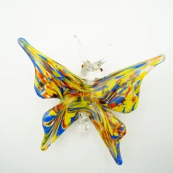 Tiere & Figuren|Insekten^Cristalica Glasfigur Schmetterling Höhe ca. 7cm/Länge ca. 18cm Bunt Handarbeit