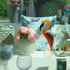 Tiere & Figuren|Ostern^Cristalica Glasfigur Storch Höhe ca. 30cm Bunt Handarbeit