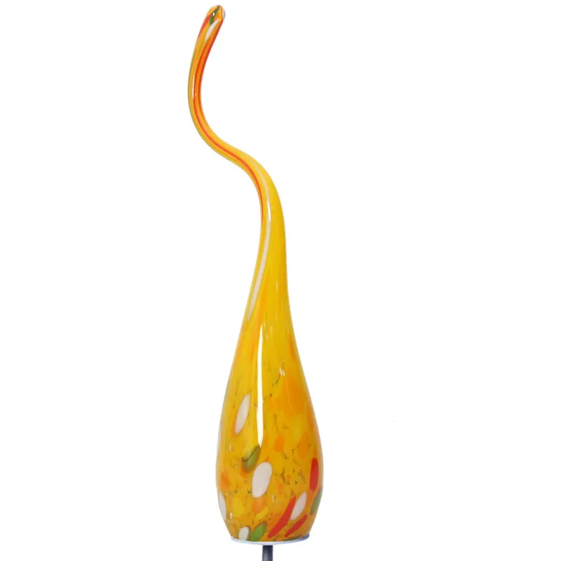 Kugeln & Zapfen^Cristalica Glasflamme Gartendeko 50 cm inkl. Stab