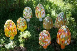 Tiere & Figuren^Art Glass Glas-Hut-Pilz 25cm Gartenflair inkl. Stab