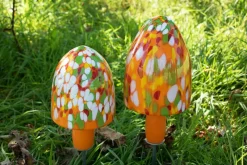Tiere & Figuren^Art Glass Glas-Hut-Pilz 33cm Gartenflair inkl. Stab