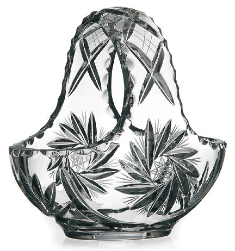 Ostern|Ostern^Cristalica Glaskorb Schleuderstern 12cm