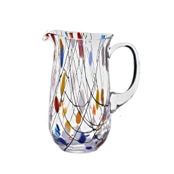 Hochzeit|Hochzeit^Cristalica Glaskrug 1,5 Liter inkl. 6 Trinkgläser 250ml Maria