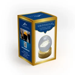 Valentienstag|Tiere & Figuren^Cristalica Glaskugel Hologramm Motive inkl. Holz LED-Untersetzer