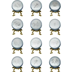 Sternzeichen|Valentienstag^Cristalica Glaskugel mit Sternzeichen und Stand Durchmesser ca. 6cm